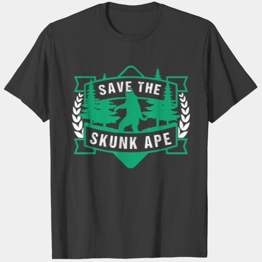 Save The Skunk Ape Bigfoot Funny Sasquatch T-shirt