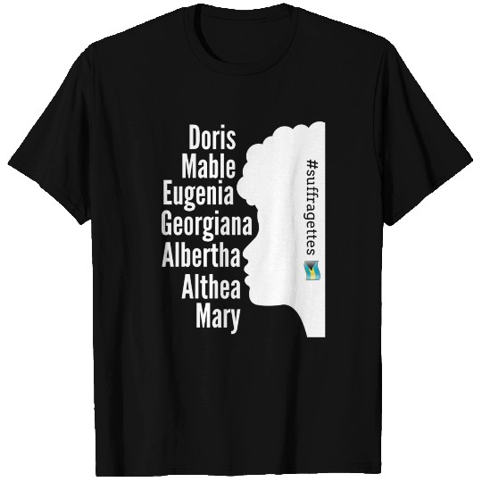 Bahamas Suffragettes w/ Face & flag - White T-shirt
