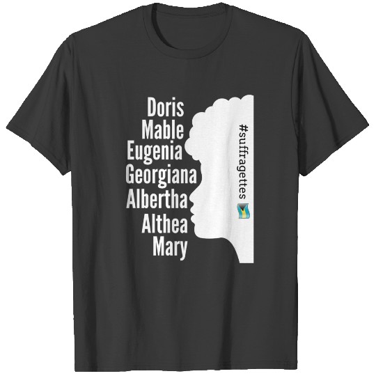 Bahamas Suffragettes w/ Face & flag - White T-shirt