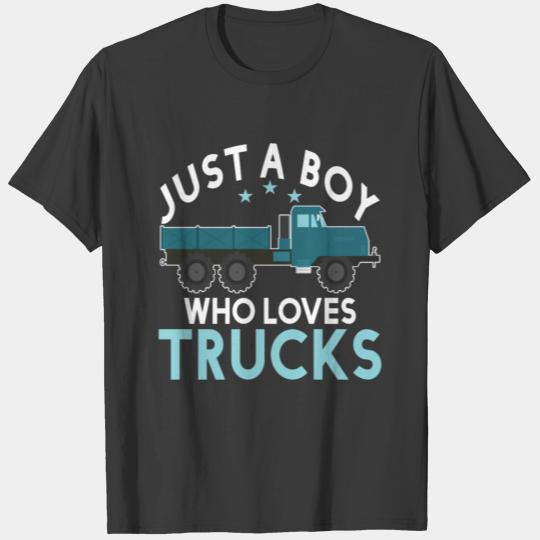 Just a Boy Who Loves Trucks Toddler T-shirt