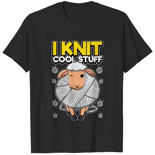 Discover I Knit Cool Stuff Sheepie Knitting T-shirt