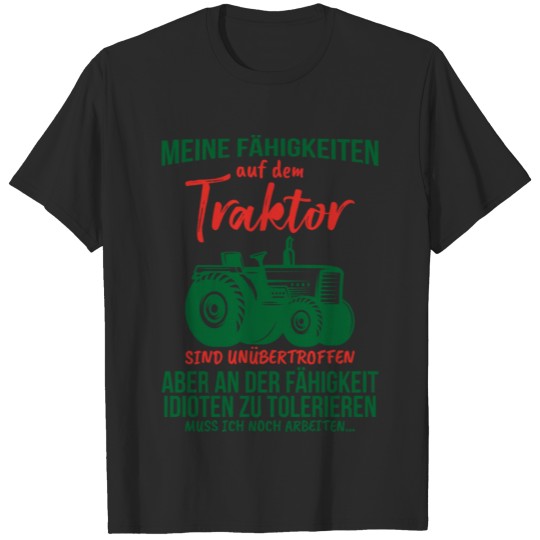 Discover My skills tractor farmer gift land T-shirt