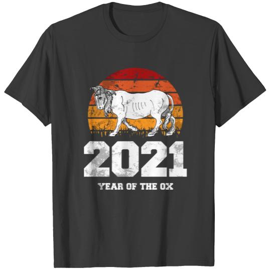 2022 Year Of The Ox Chinese New Years Eve Retro Ho T-shirt