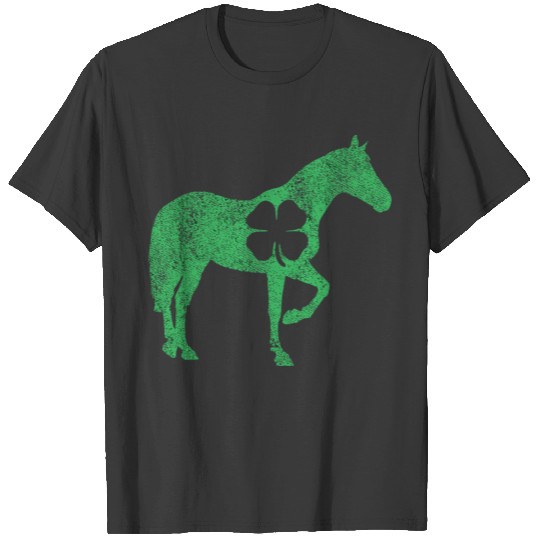 St Patrick'S Day Shamrock Horse Irish Green Saint T-shirt