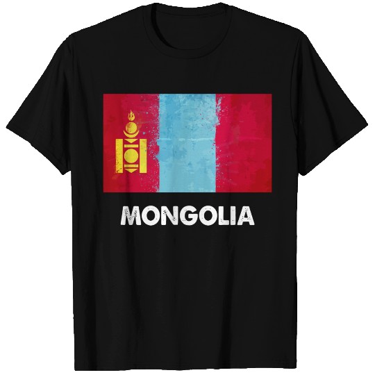 Mongolian Mongolia Flag Gift Tee T-shirt