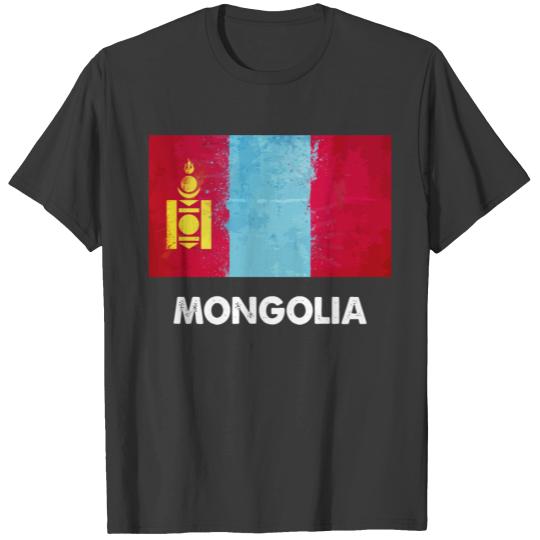 Mongolian Mongolia Flag Gift Tee T-shirt