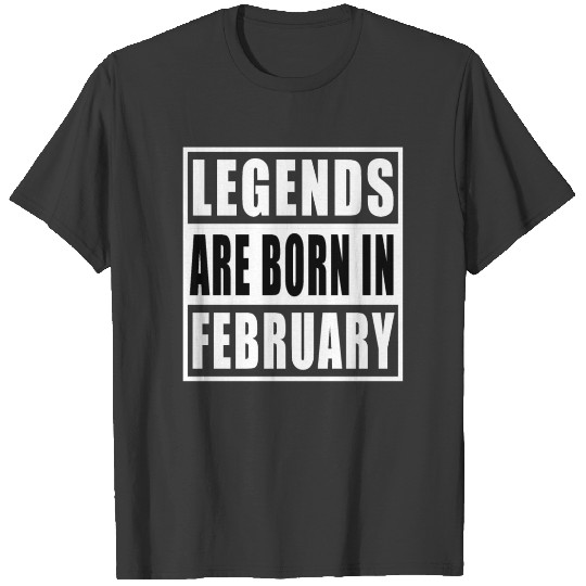 Legends Born February Aquarius Birthday T-shirt