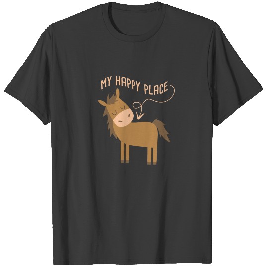 Horse Lover My Happy Place Horseback Riding T-shirt