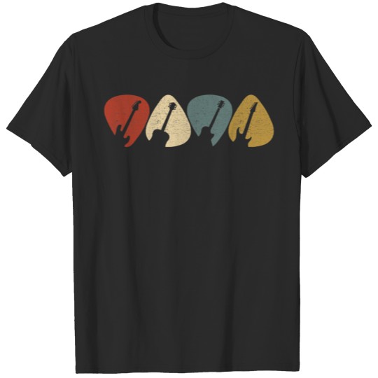 Discover Guitar Pick Gift For Guitarist Retro Vintage T-shirt