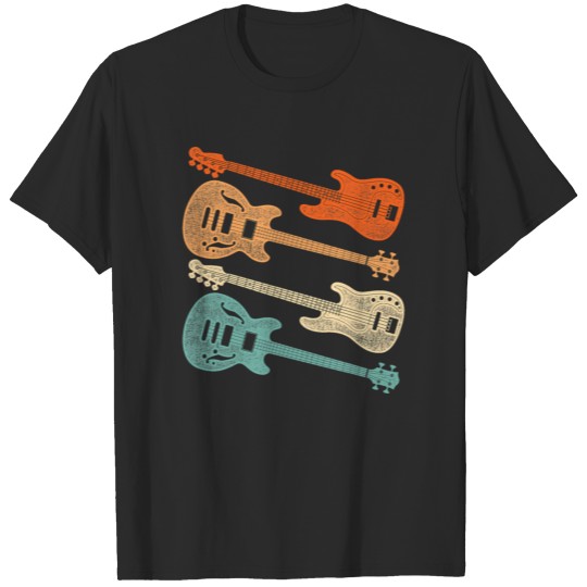 Discover Retro Bass Guitar T-shirt