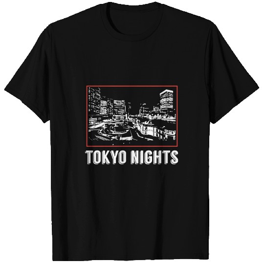 Tokyo night Japan skyline Japanese T-shirt