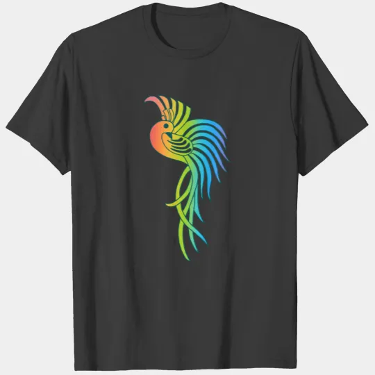 Rainbow bird of paradise T-shirt