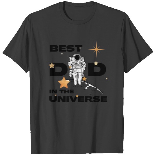 Best Dad In The Universe Moon and Stars T-shirt