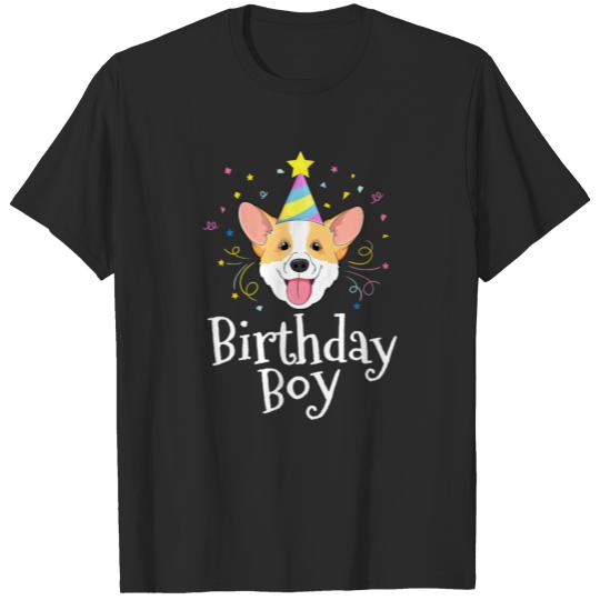 Discover Corgi For Kids Birthday Boy Dog Party Puppy Love T-shirt