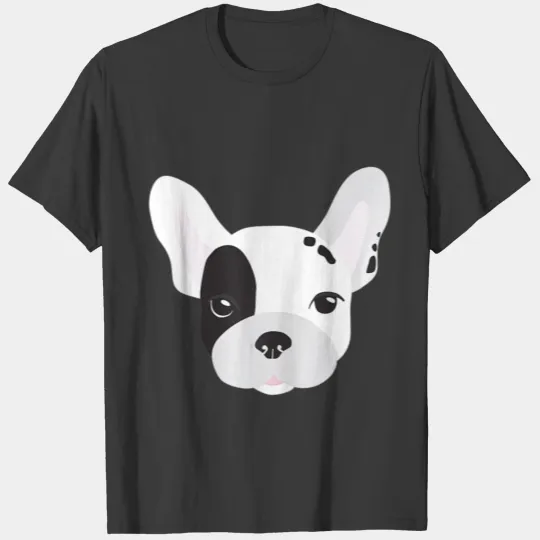 Cute french bulldog white black woman children T-shirt