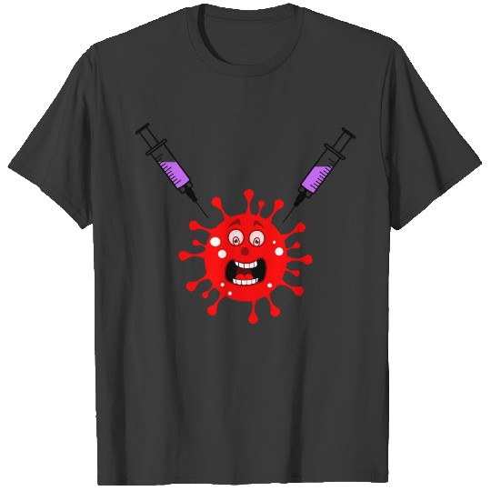 Corona vaccination red T-shirt