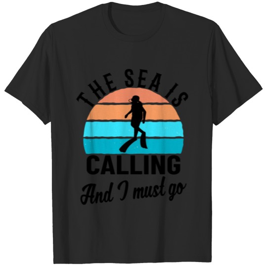Discover SCUBA DIVER SCUBA DIVING : the sea is calling T-shirt