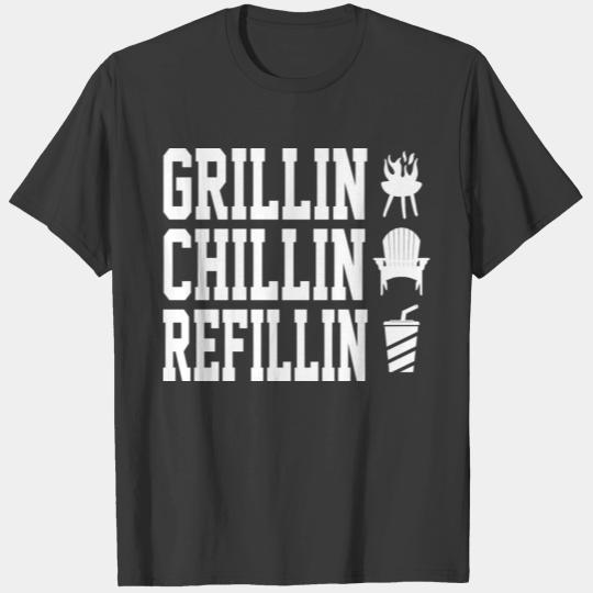 party Hot BBQ Clothes Meat Grill Smoke Charcoal T-shirt