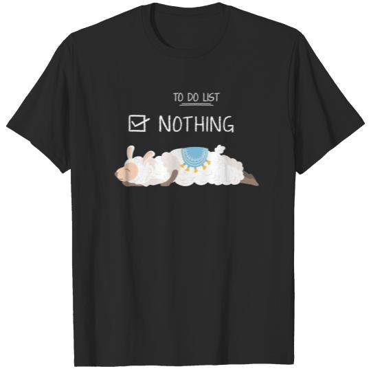 Alpaca To Do List Nothing Funny Lama T-shirt