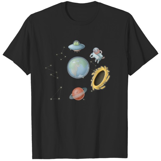 Discover Cosmos with aliens and dogstronauts T-shirt