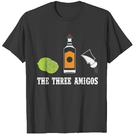 The Three Amigos Tequila Lime Salt Cinco De Mayo H T-shirt