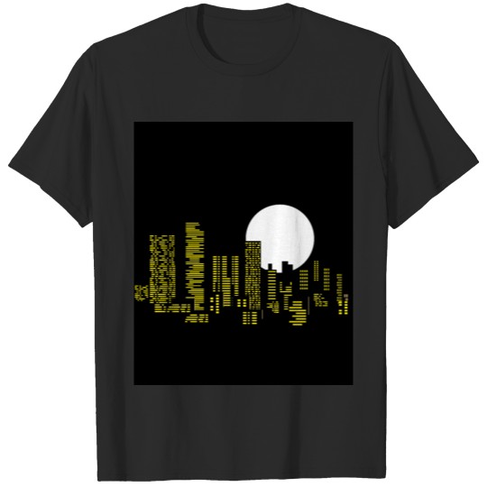Discover Skyline City At Night Lights T-shirt