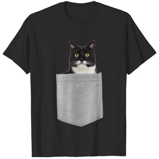 Discover Cat in Your Pocket Tuxedo T ShirtCat in Your Pocke T-shirt