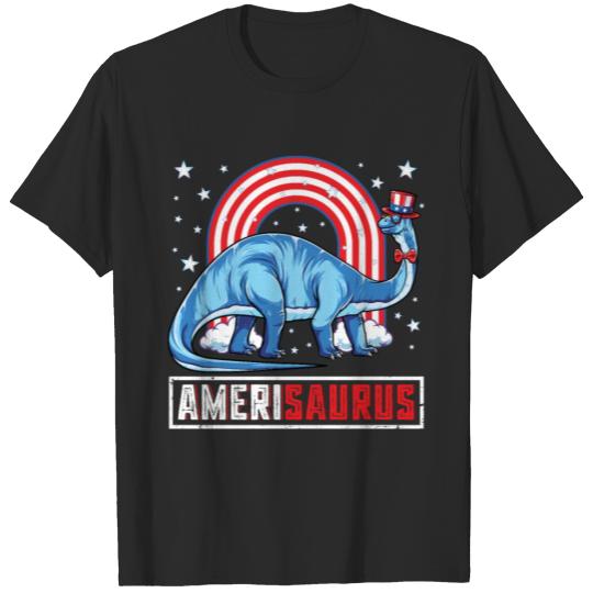 Discover Amerisaurus Brontosaurus Dinosaur 4th of July T-shirt