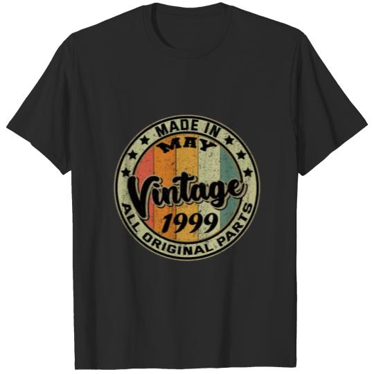 Discover Made In May Vintage 1999 All Original Parts T-shirt