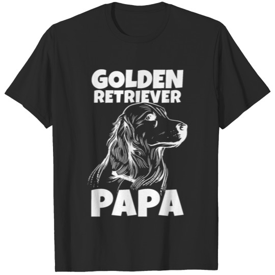 Discover Golden Retriever Dad Papa Funny T-shirt