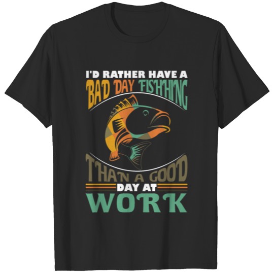 Discover Angler saying vintage fishing retro angler fishing T-shirt