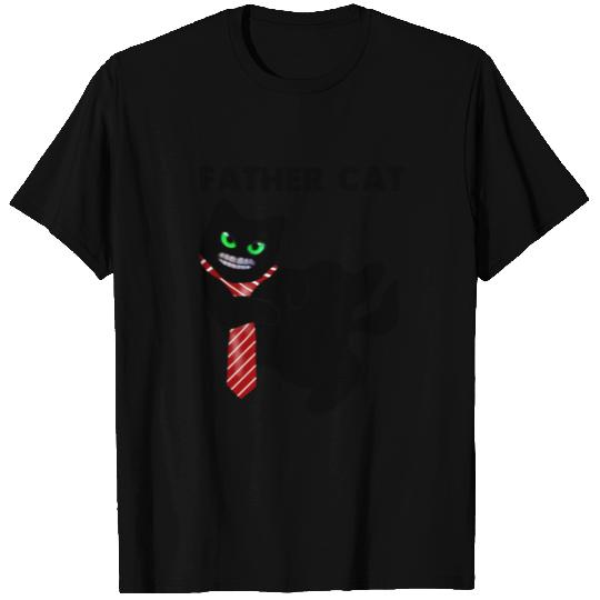 Black daddy cat with human teeth T-shirt