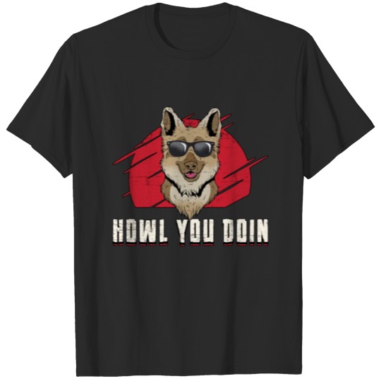 Discover German Shepherd Howl You Doin Dog Vintage Funny T-shirt