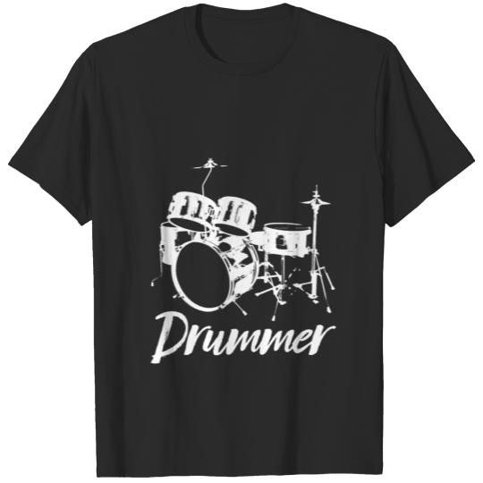 Drums Music Drummer Band Gift Drumset T-shirt