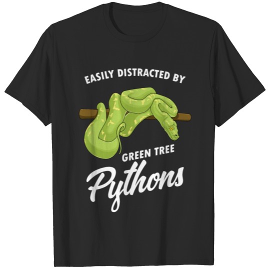 Discover Snake Lover Easily Distracted By Green Tree T-shirt