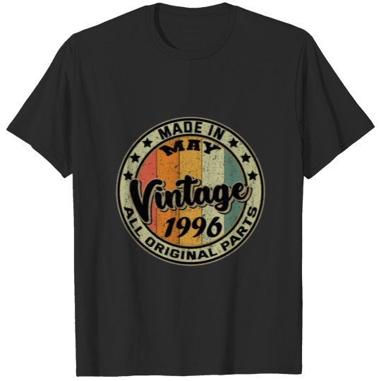 Discover Made In May Vintage 1996 All Original Parts T-shirt