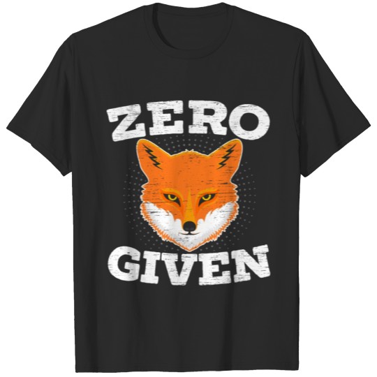 Discover Zero Fox Given Funny Red Fox Vixen Animal Pun T-shirt