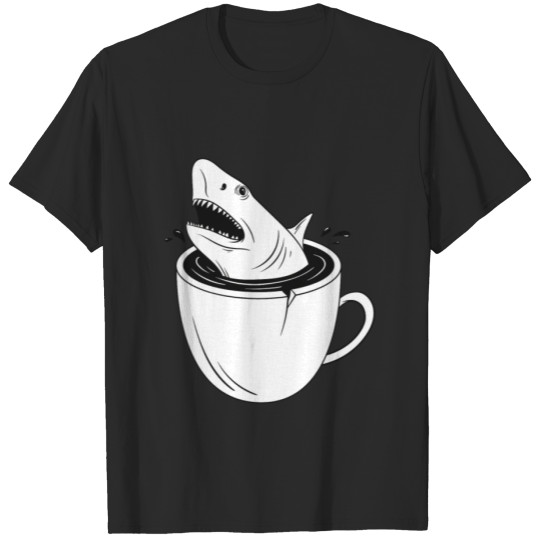 Discover Shark Coffee Meme for a Shark Lover T-shirt
