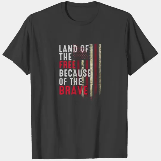 Land Of The Free Because Of The Brave - Memorial D T-shirt