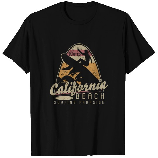 California Beach Surfing Paradise T-shirt