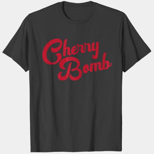 Womens Cherry Bomb Retro Vintage Style Cute Graphi T-shirt