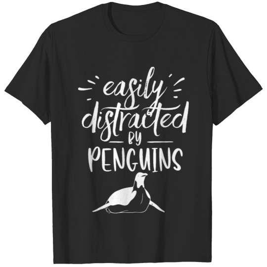 Discover Easily Distracted By Penguins Penguin Antarctica T-shirt