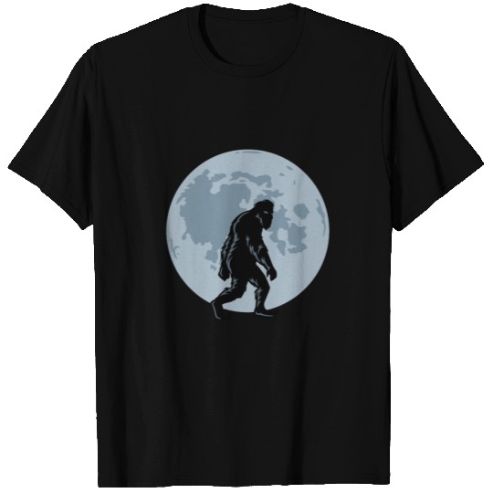 Bigfoot Night Stroll Cool Full Moon Amp Trees T-shirt