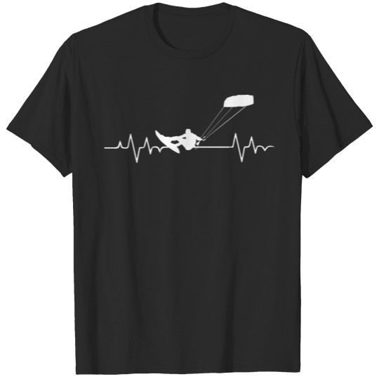 Discover Heartbeat of KiteSurfer Kite Flying Kiting T-shirt