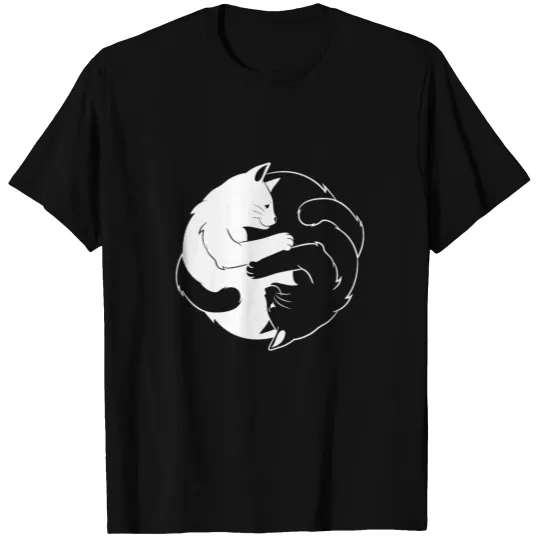 Ying Yang Cat For Cat Lovers T-shirt
