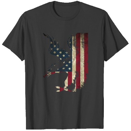 American Patriot Freedom Bald Eagle USA Flag Outfi T-shirt
