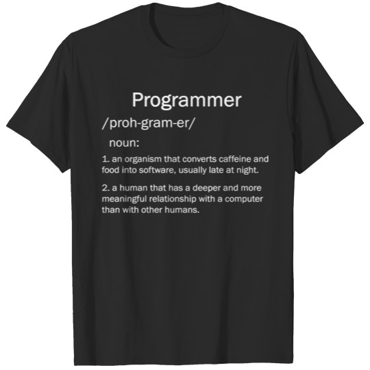 Funny Definition of Programmer T-shirt