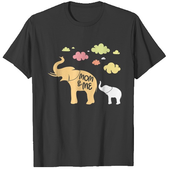 Mom and Me Mothers Day Baby Elephant Matching Mama T-shirt
