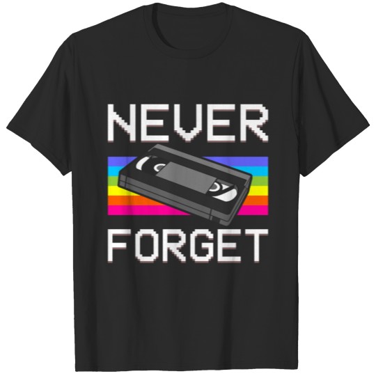 Discover Never Forget VCR Fun Pun T-shirt