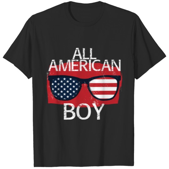 Discover All American Boy 4th of July Sunglasses T-shirt